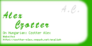 alex czotter business card